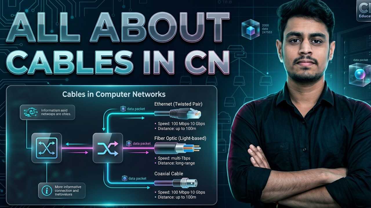 11. All About Cables in Computer Networks | STP, UTP, Coaxial & Fiber Optics | Distance & Signal