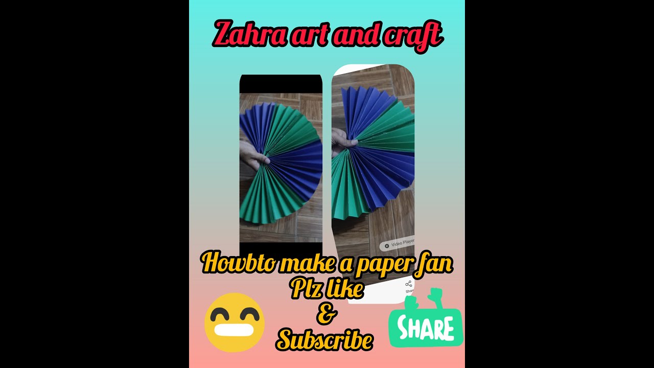 How to make a paper fan#homemadepapercraft #papercrafts #howtomake #howtomakepaperfan