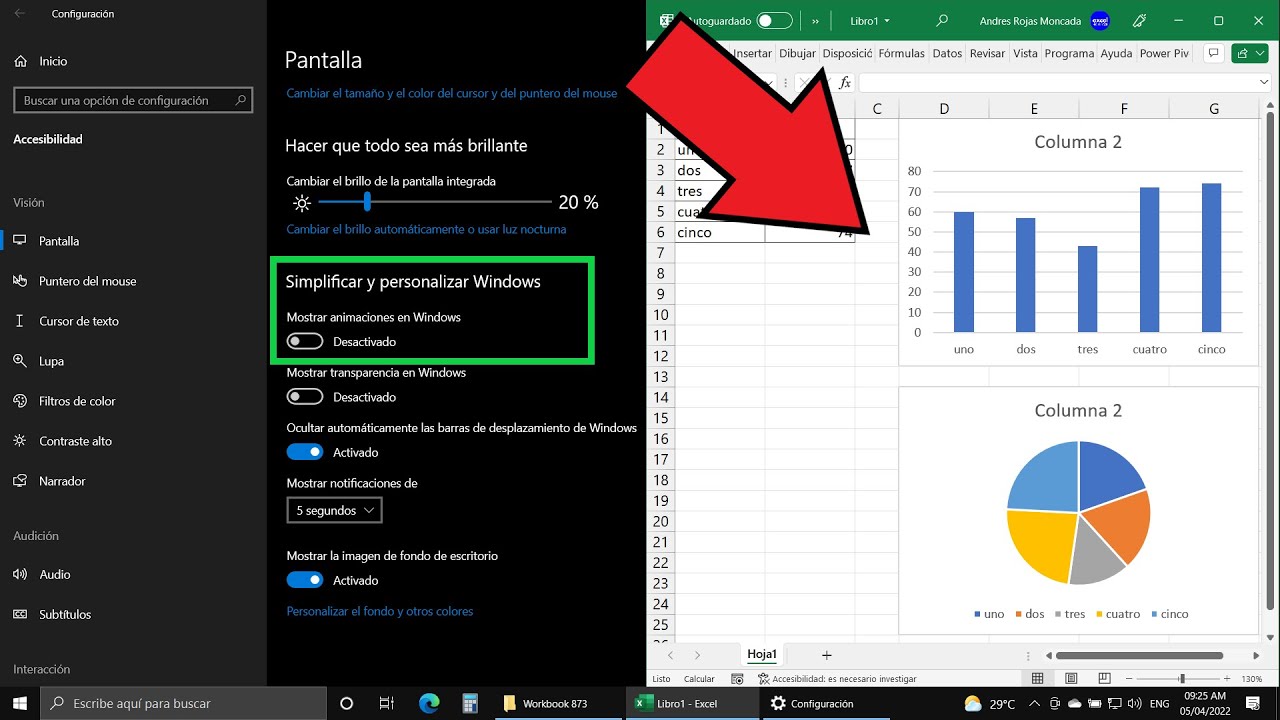 ¡ALARGA LA VIDA DE TU PC! Desactivar animaciones en Excel y Windows para Gráficos y Ventanas
