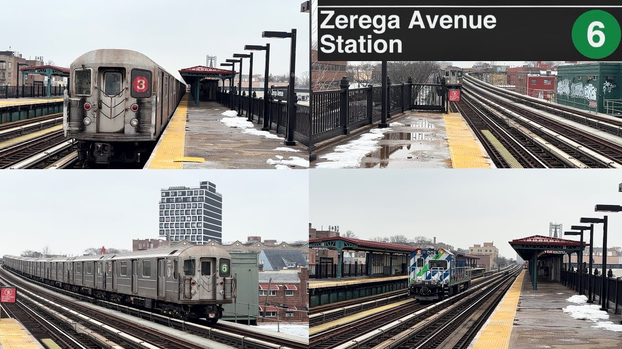 (3),(6), & R255 Electric Train Action @ Zerega Avenue (R62, R62A, & R255 Electric Train)