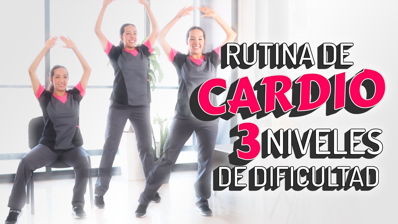 Rutina de Cardio de 3 Niveles de Dificultad | Silla, Bajo Impacto e Impacto