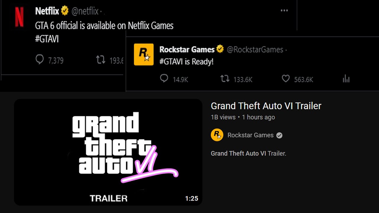 التسريب الضخم وحقيقة إعلان GTA 6 | لعبة Grand Theft Auto 6 جديدة قد تصل إلى العاب نتفليكس