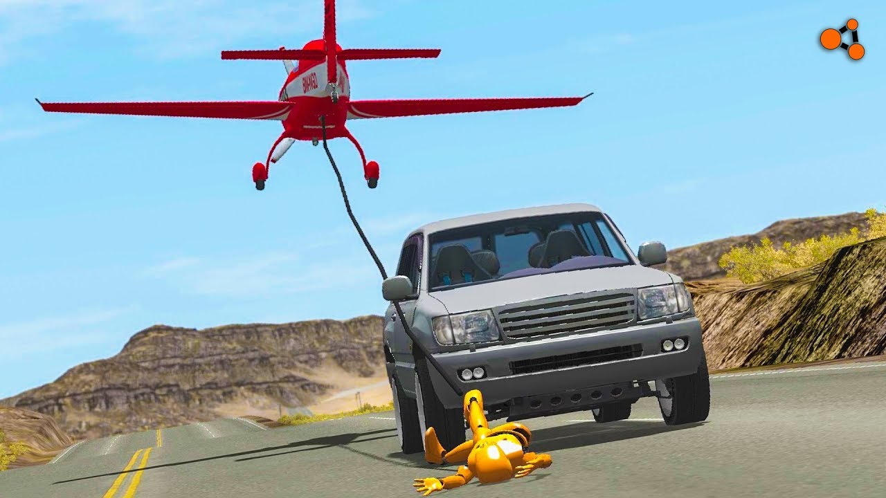 Beamng drive - Funny Rope Crashes