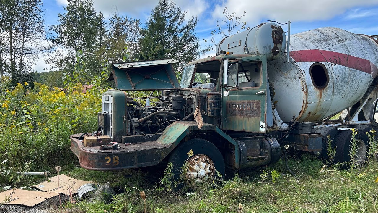 Will it start? Sitting for 25+ years white constructor cement truck