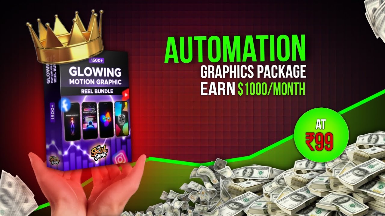 Make $1000/Month with Motion Graphic Reels Bundle - Fast & Easy way!