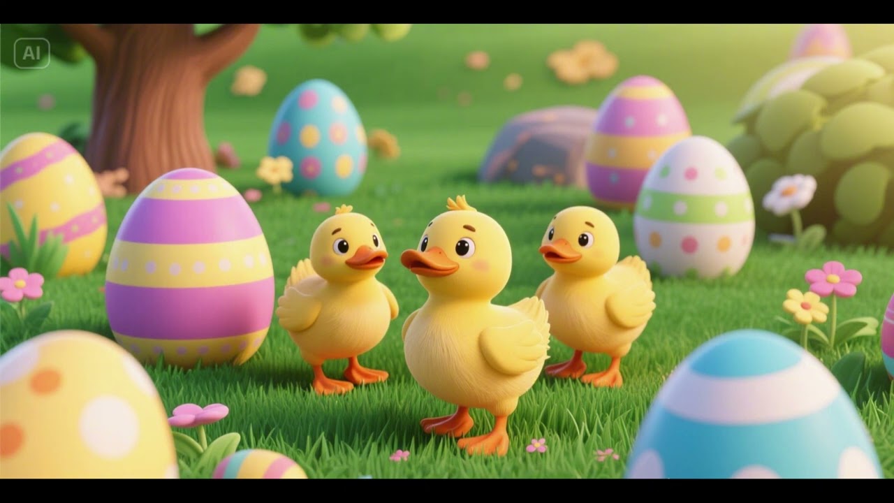 Ostereiersuche f&uuml;r Entenk&uuml;ken 🐣🌷 | Kinderreime & Fr&uuml;hlingslieder
