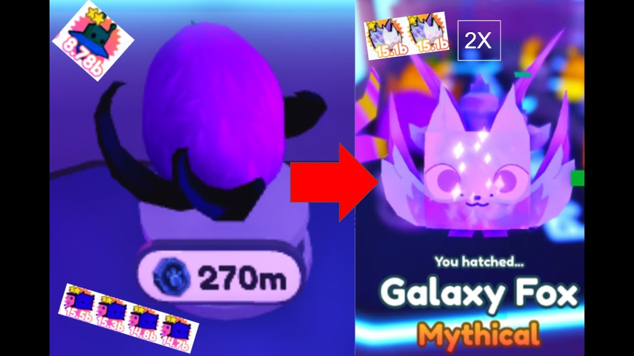 HATCHING 2 MYTHICAL GALAXY FOXES AND GET TONS OF LEGENDARY ALIEN PETS IN PET SIMULATOR X