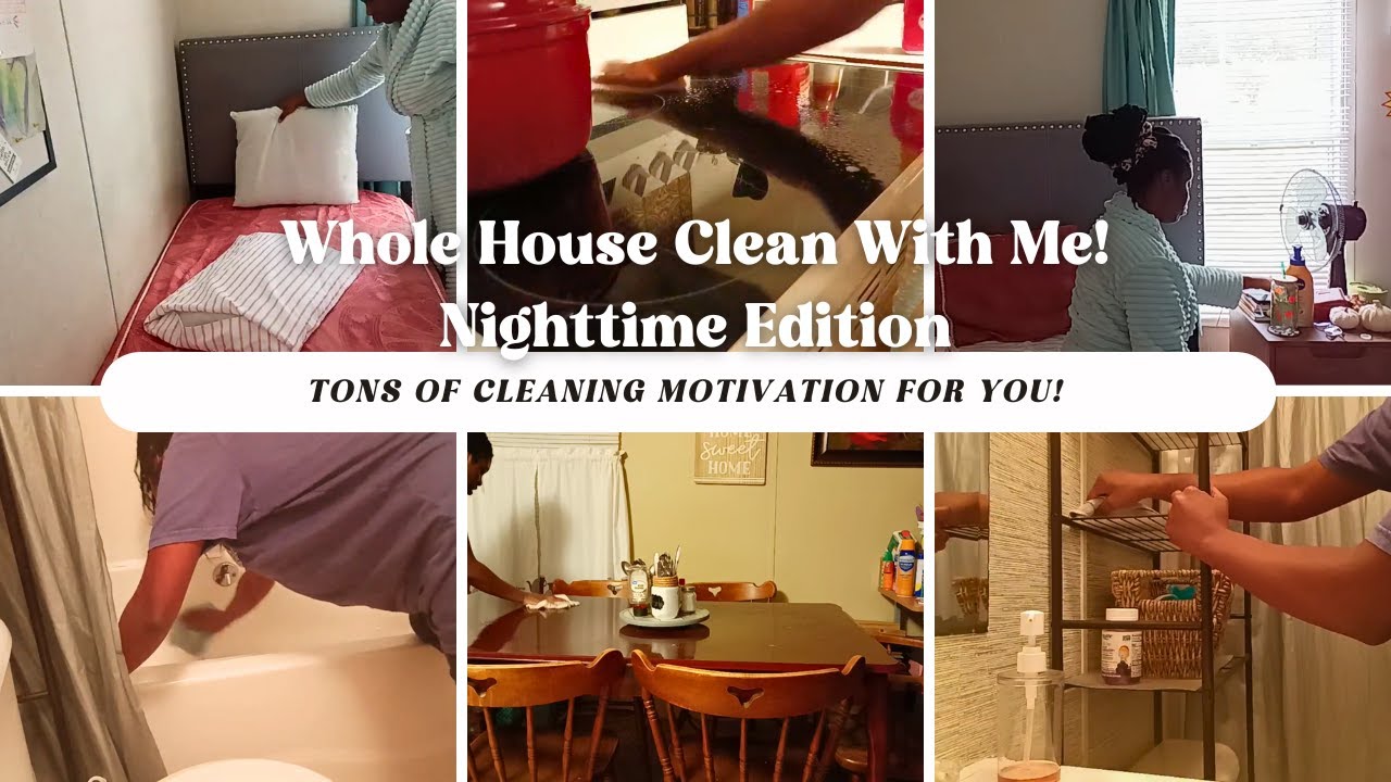 Whole House Clean With Me| Nighttime Edition 🌙🧹🫧