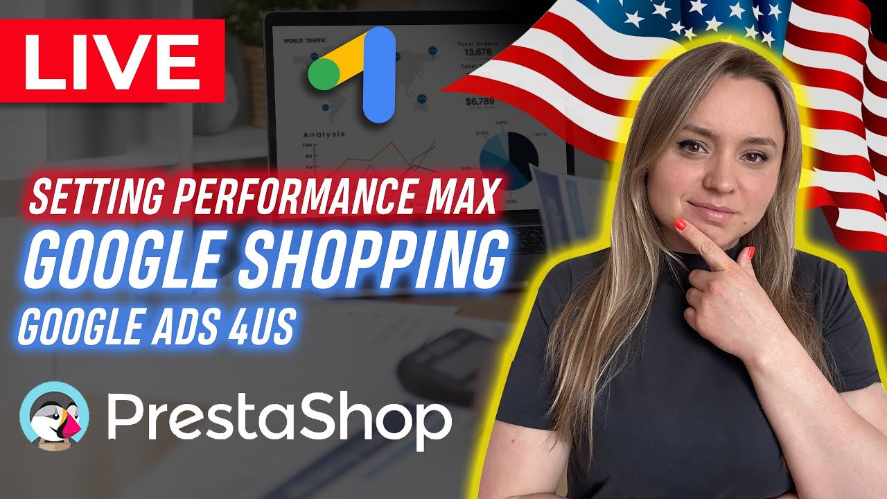 PrestaShop Налаштування Performance Max Merchant Center, GA4 конверсії Google Ads, дин. ремаркетинг.