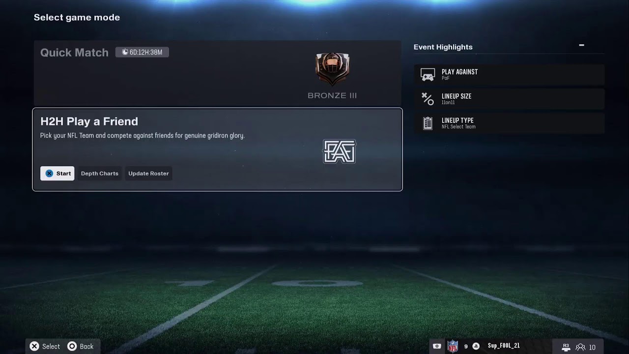 Sunday night football Madden NFL 26 style