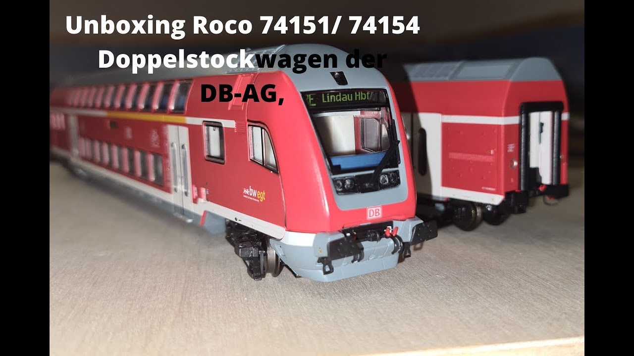Unboxing, Roco 74151/ 74154 Doppelstockwagen  der DB-AG