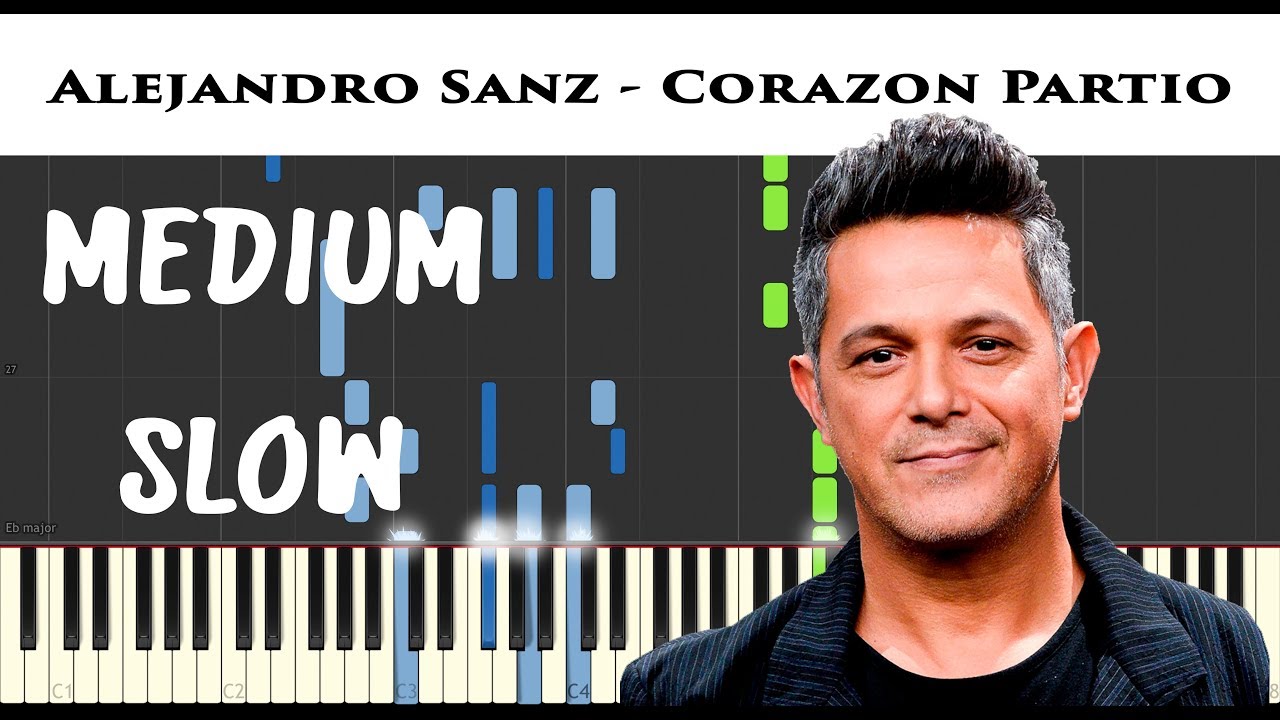 Alejandro Sanz - Corazón Partio | Sheet & Synthesia Piano Tutorial by JamesMorrisonBCN