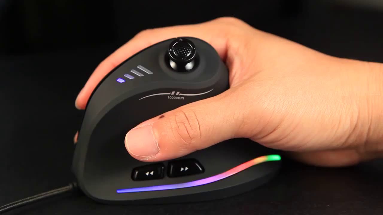 Вертикальная игровая мышь ZELOTES C18 10000 DPI 11 (USB/RGB)