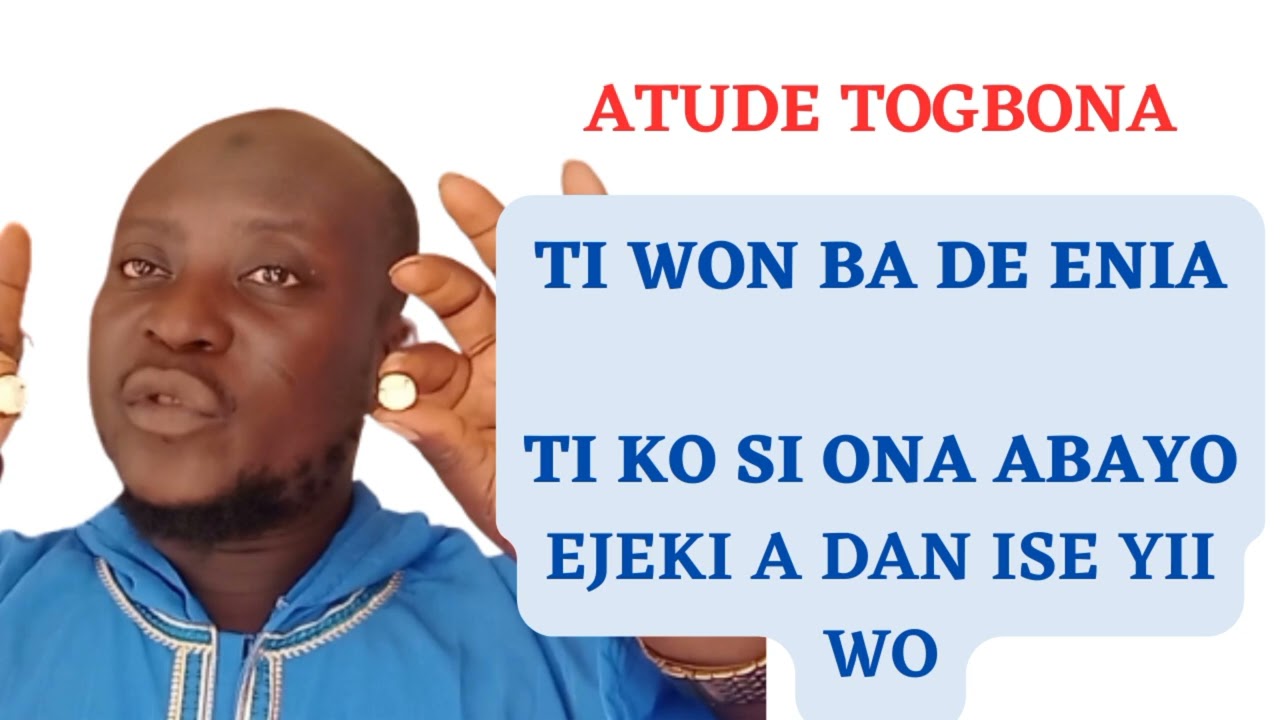 ATUDE TODAJU ti won ba dé enia tabi ti unkan enia ba dàrú ejeki a ṣe iṣẹ yii
