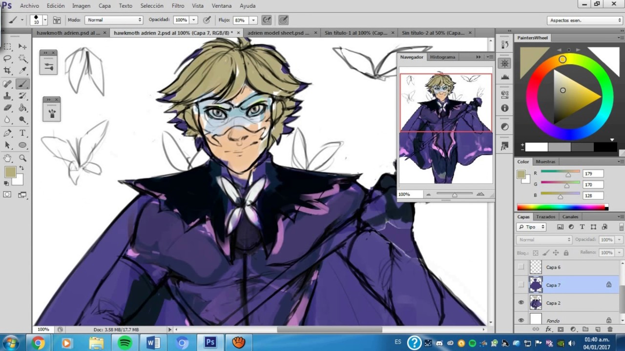 Speedpaint-Miraculous Ladybug- Hawkmoth!Adrien