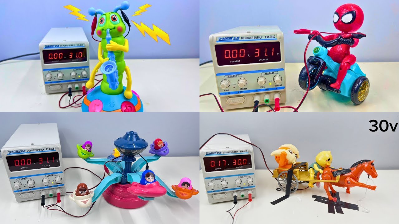 36 Minutes I Applied HIGH VOLTAGE to Electric Toys! (DANGEROUS)