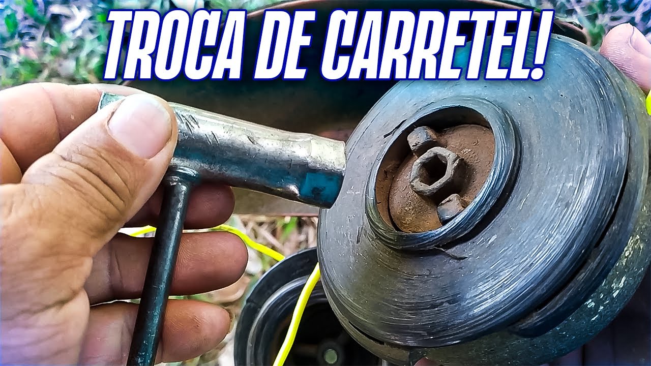 COMO TROCAR O CARRETEL DE NYLON DA ROÇADEIRA