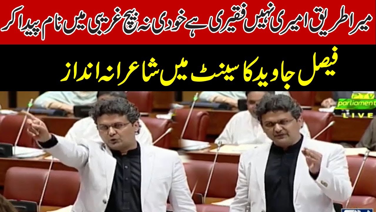 Faisal Javed Khan Recite Poetry In Senate Everyone Shocked