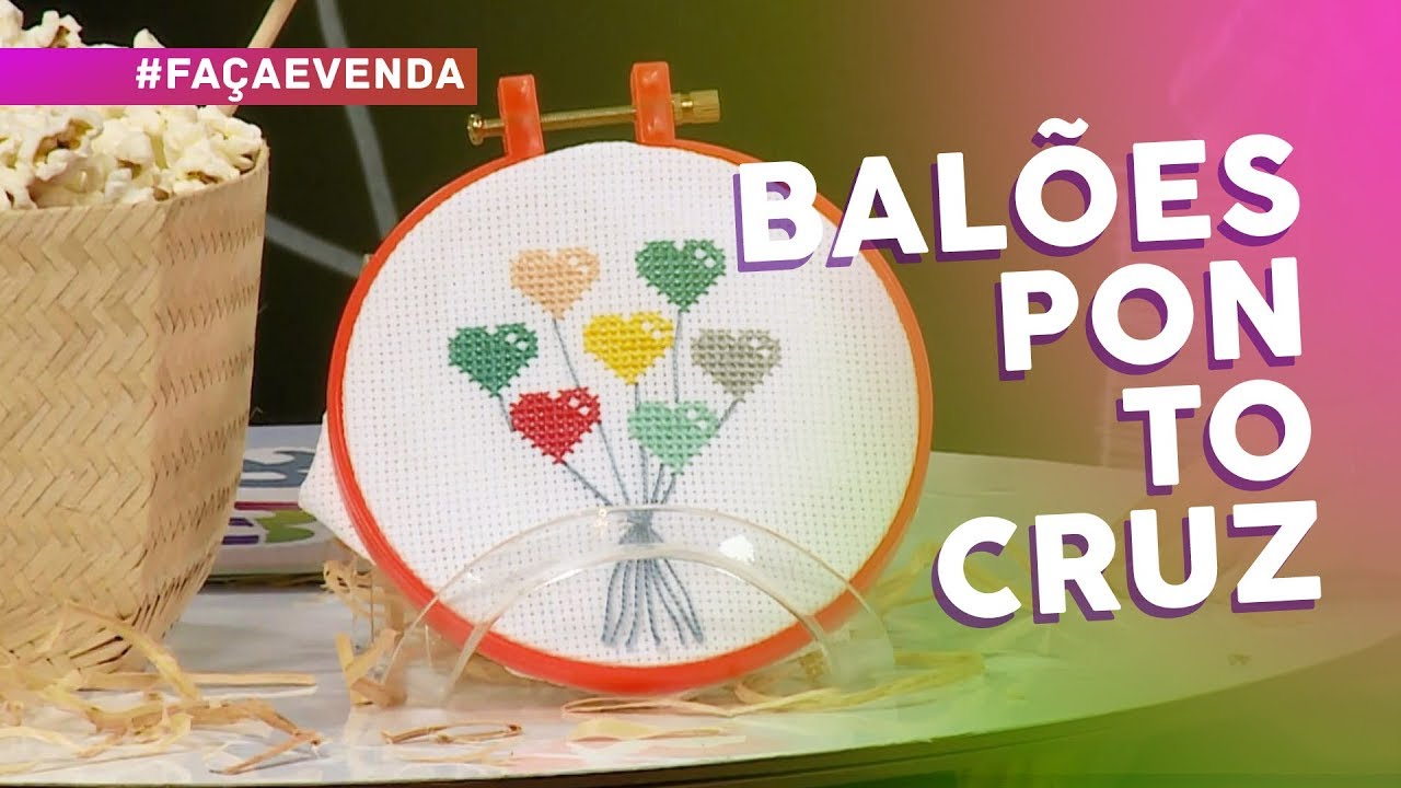 Balões em ponto cruz por Wagner Reis