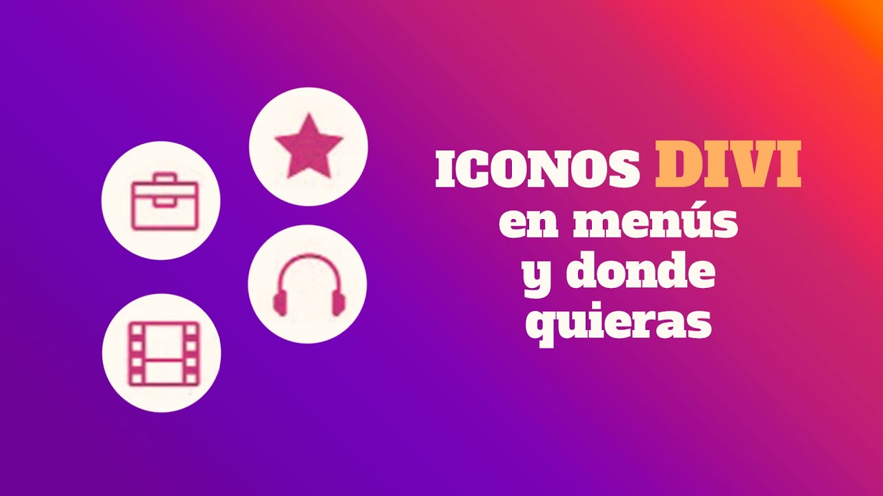 🥇 Cómo añadir Iconos DIVI al menú y cualquier parte de la web | Iconos en divi header 2021