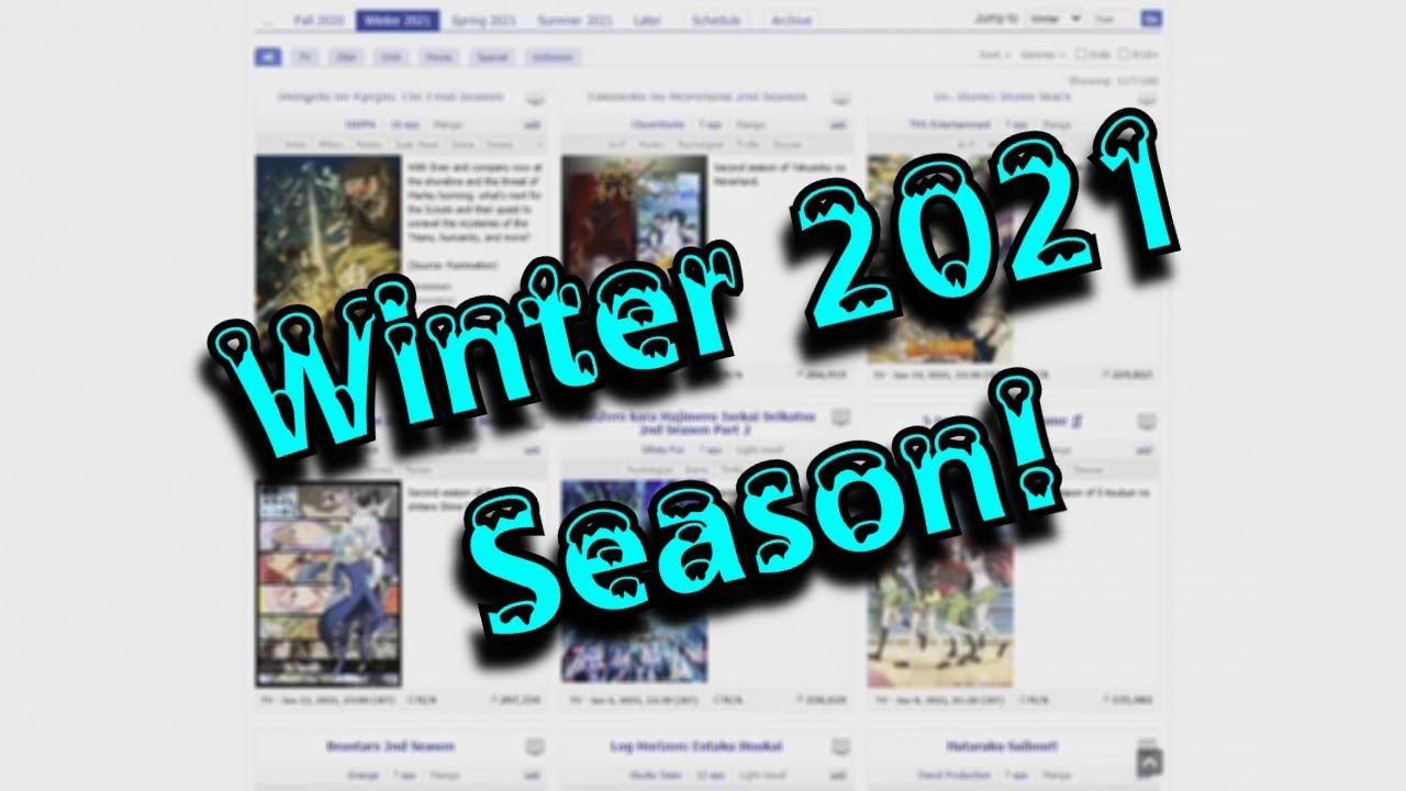 Top 5 Most Anticipated Winter 2021 Anime Season Shows!