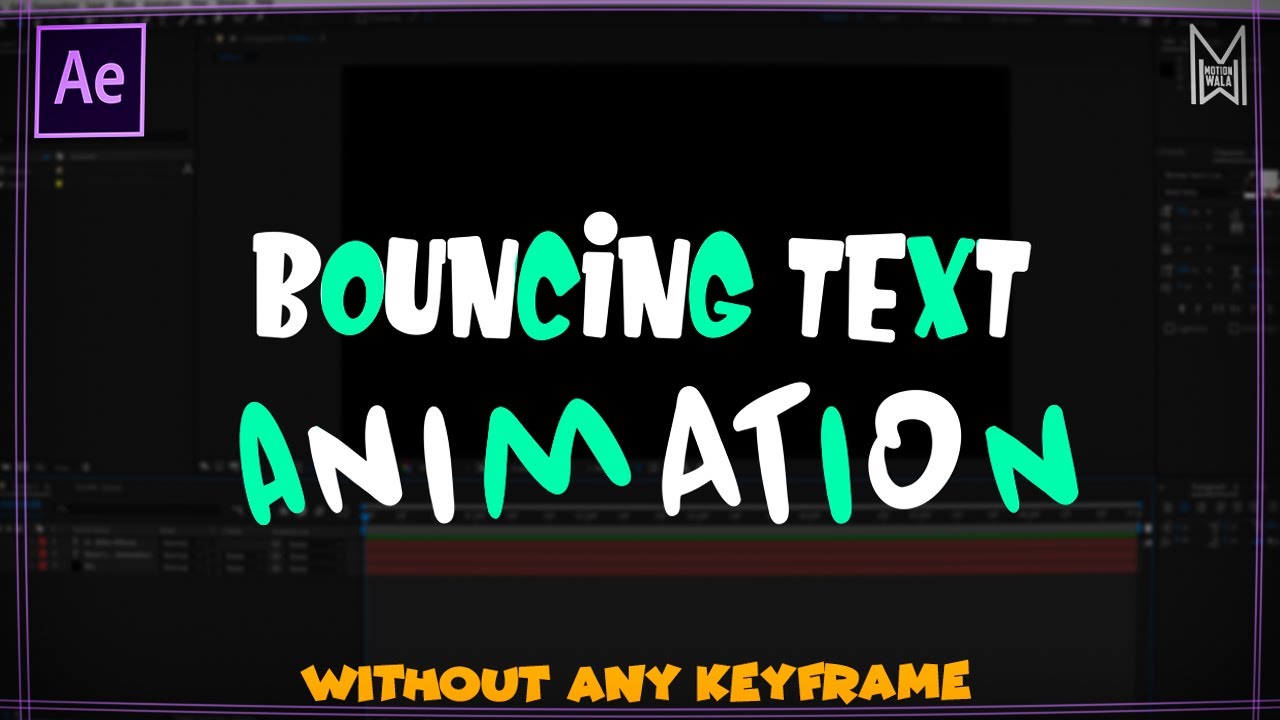 Bouncing Text Animation in After Effects - Without Any Key frame (Free Preset File's)