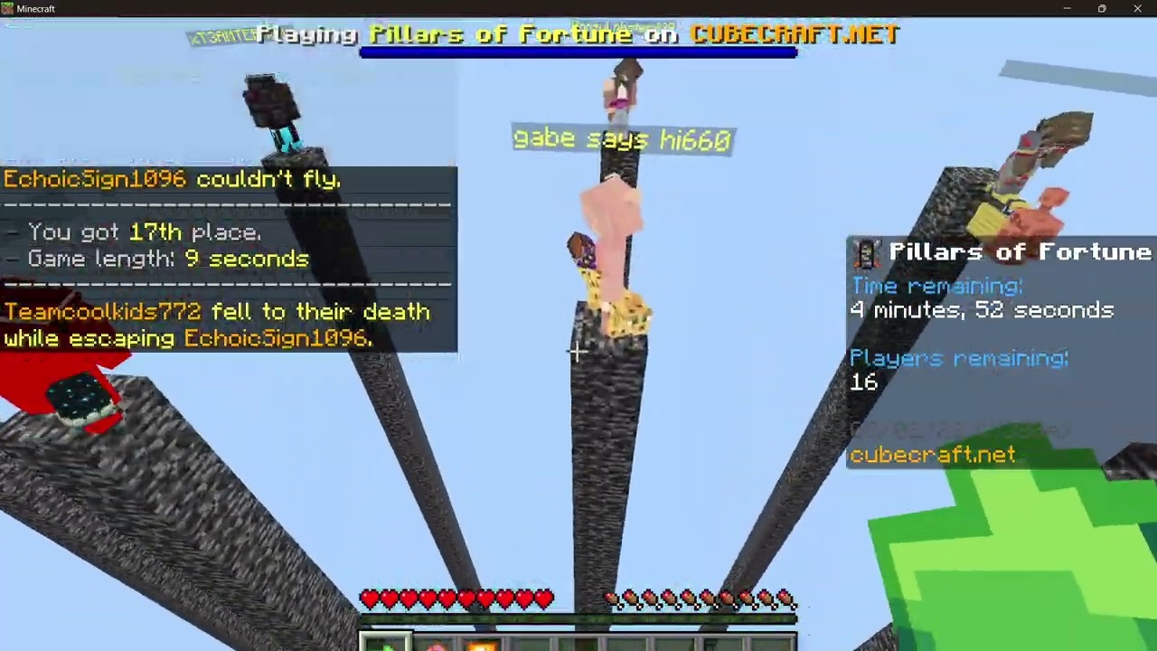 minecraft pillars of fourtune