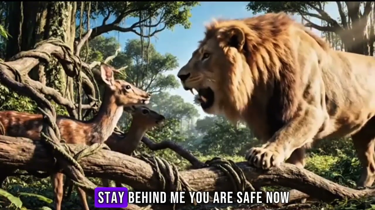 Lion & Tiger Fight Volcano Lava to Save the Jungle – Epic Animal Battle!”