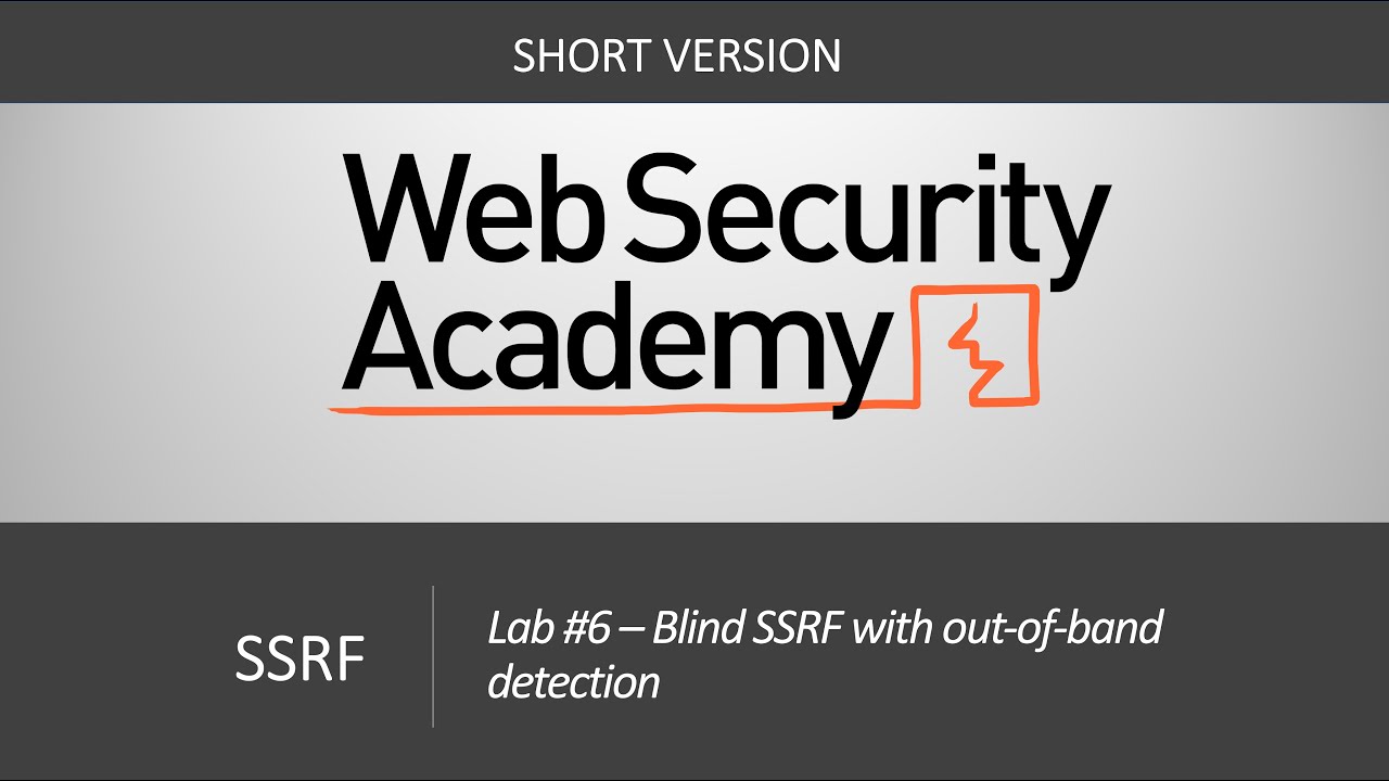 SSRF — Лабораторная работа № 6. Слепой SSRF с внеполосным обнаружением | Краткая версия