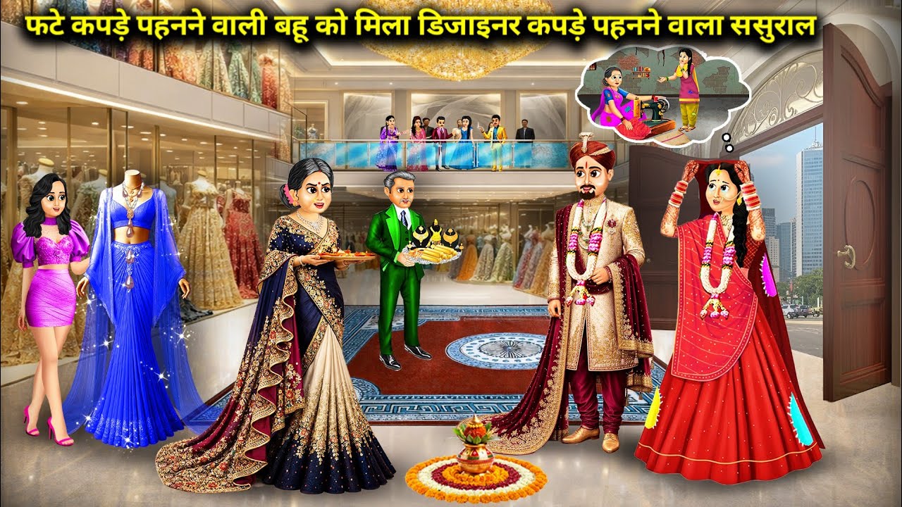 फटे कपड़े पहनने वाली बहू को मिला डिजाइनर कपड़े पहनने वाला ससुराल | fate kapde pehenne wali bahu ko