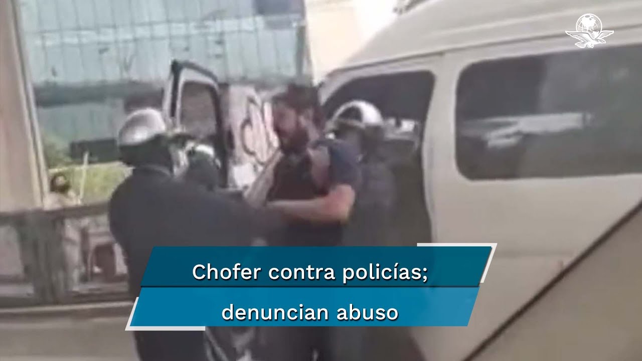 Captan forcejeo entre chofer y polic&iacute;as en Perif&eacute;rico Norte; denuncian abuso policial
