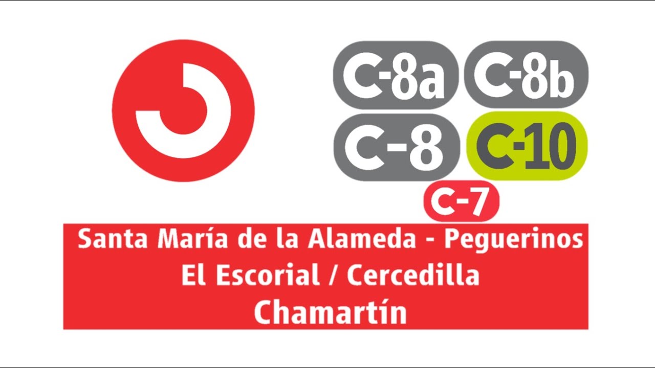 Renfe Cercanías Madrid, estación a estación, C7 C8 C8a C8b C10