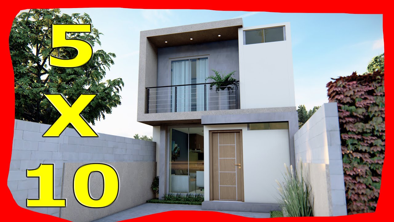CASA de 5x10 metros con 2 HABITACIONES de 2 PISOS
