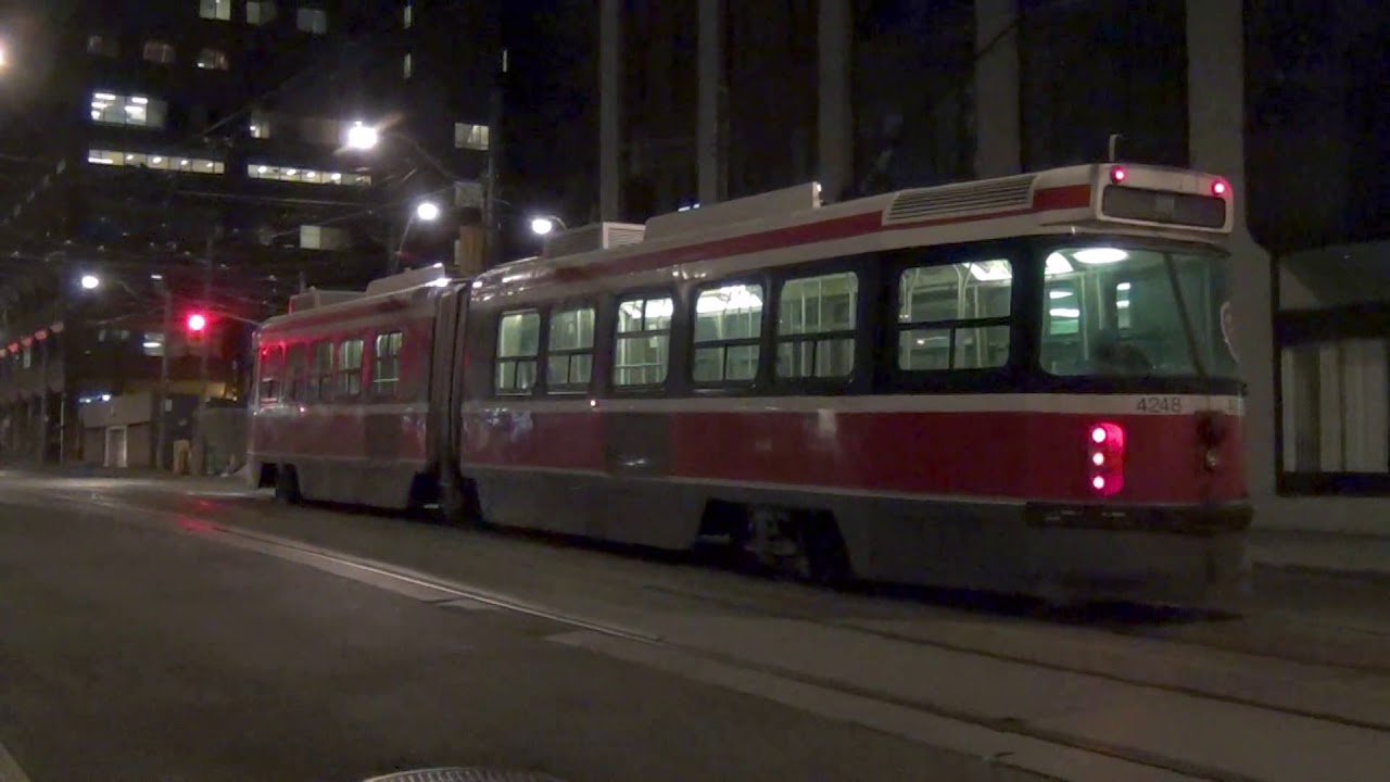 TTC QUEEN NIGHT ALRV STREETCAR 4248