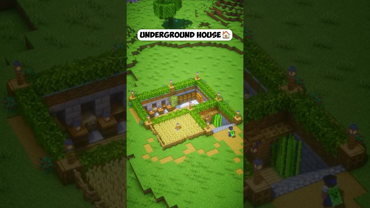 Minecraft Easy Underground House Tutorial 🏡 How to Build #minecraft