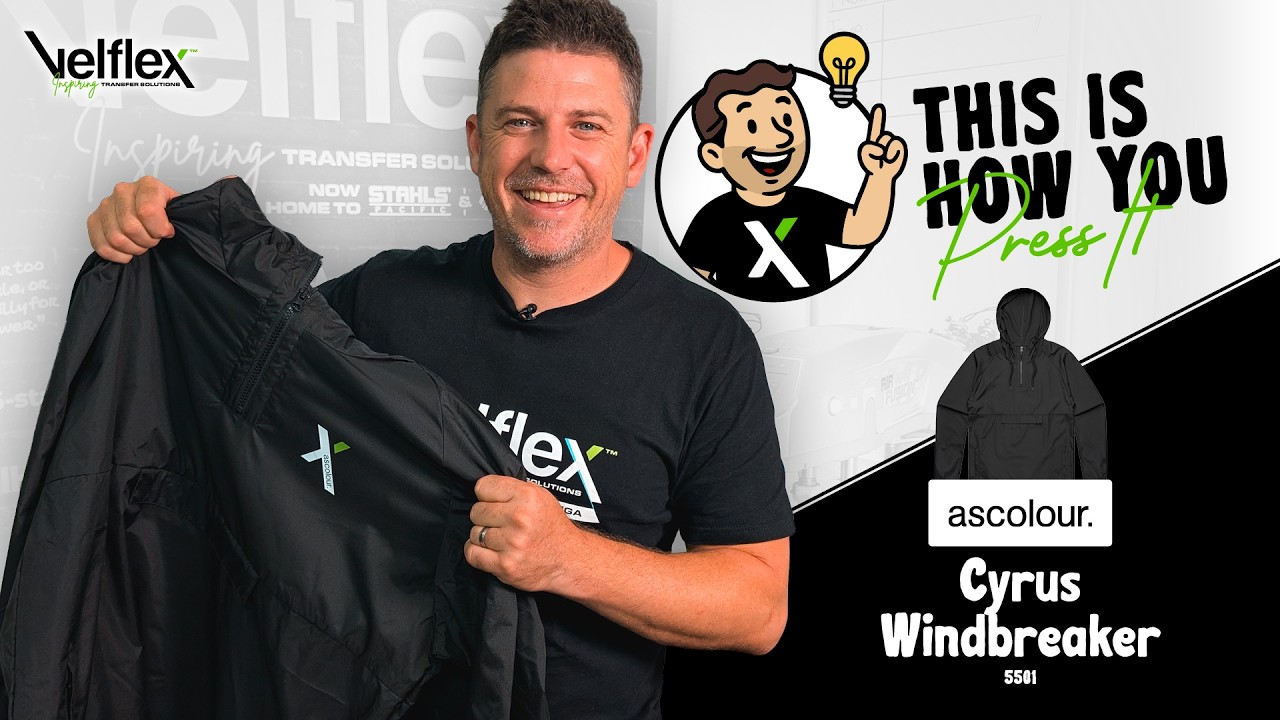 How to Heat Press a Windbreaker Jacket | AS Colour Cyrus Pressing Guide