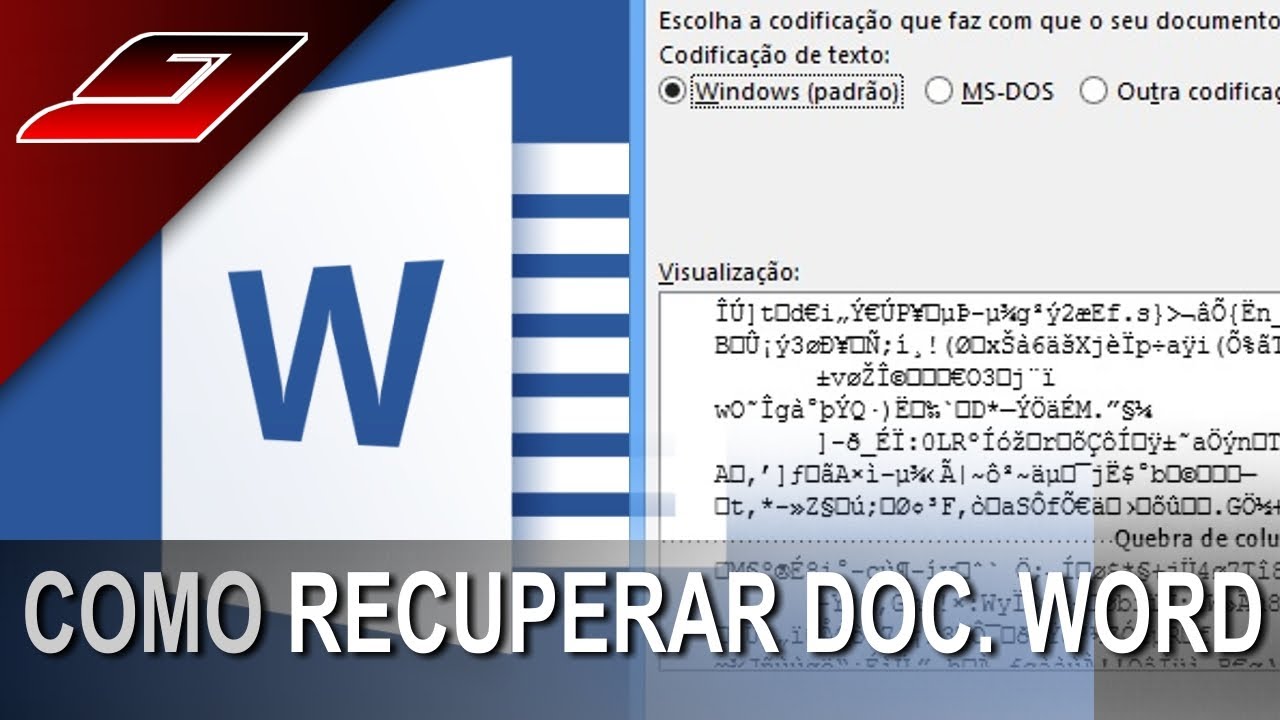 Como recuperar arquivo do word corrompido ou apagado (DOC ou DOCX)