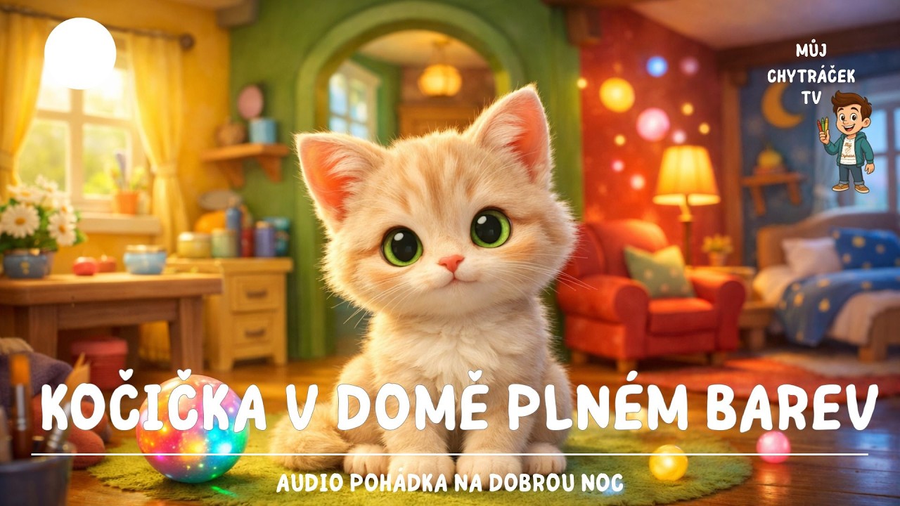 🐱🌈 Kočička v domě plném barev I Audio pohádka na dobrou noc pro celou rodinu I Na cesty I Do auta