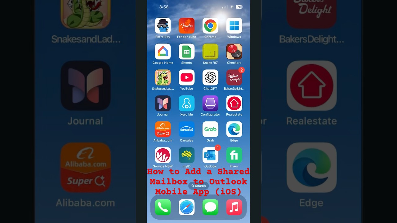 How to add a shared mailbox to Outlook Mobile #ios #email #outlook #outlooktips