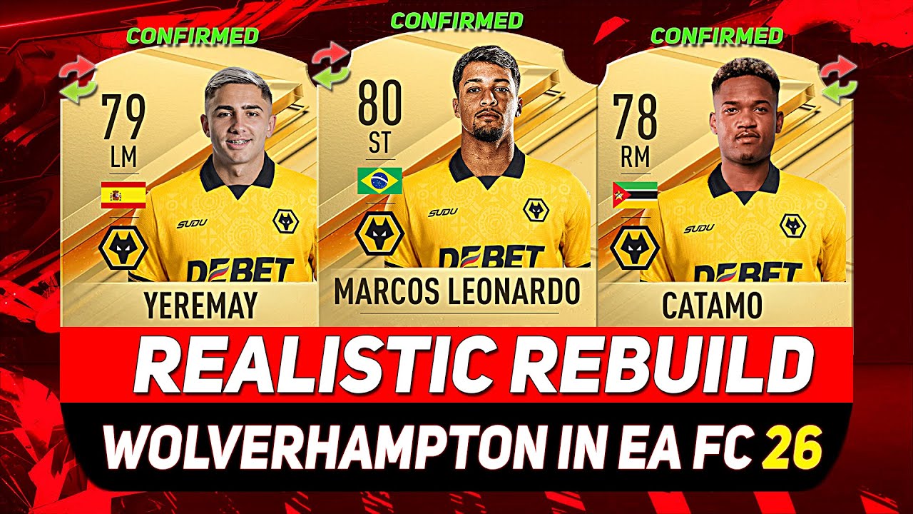 🏆РЕАЛИСТИЧНАЯ ПЕРЕСТРОЙКА ВУЛВЕРХЭМПТОНА В РЕЖИМЕ КАРЬЕРЫ EA FC 26! При участии ЙЕРЕМЭЯ, МАРКОСА ...