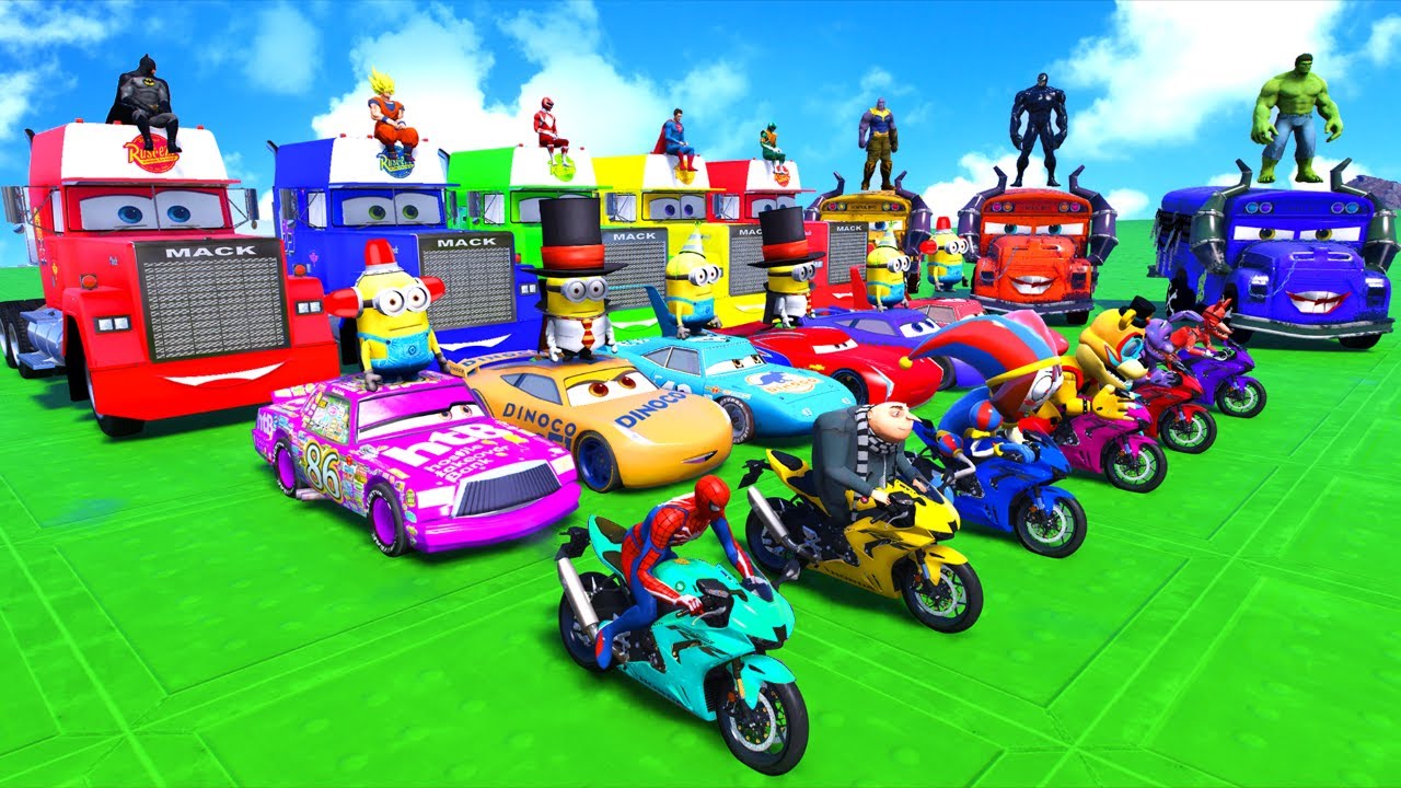 GTA V SPIDER-MAN 2, FIVE NIGHTS AT FREDDY'S, POPPY PLAYTIME CHAPTER 3 Join in Epic New Stunt Racing
