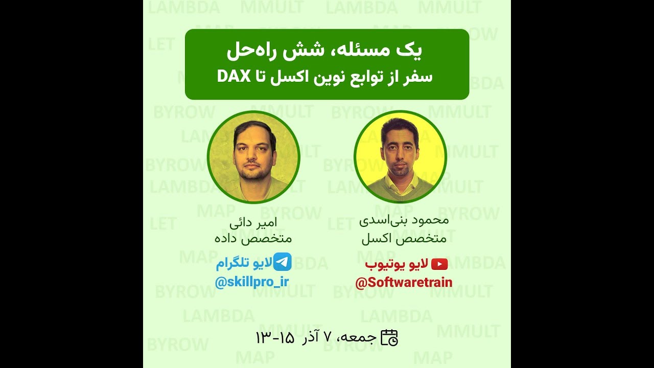 چالش پیدا کردن تاریخ بیشترین انحراف در اکسل: از توابع جدید تا پاور کوئری و دکس (لایو با امیر دائی) 🚀