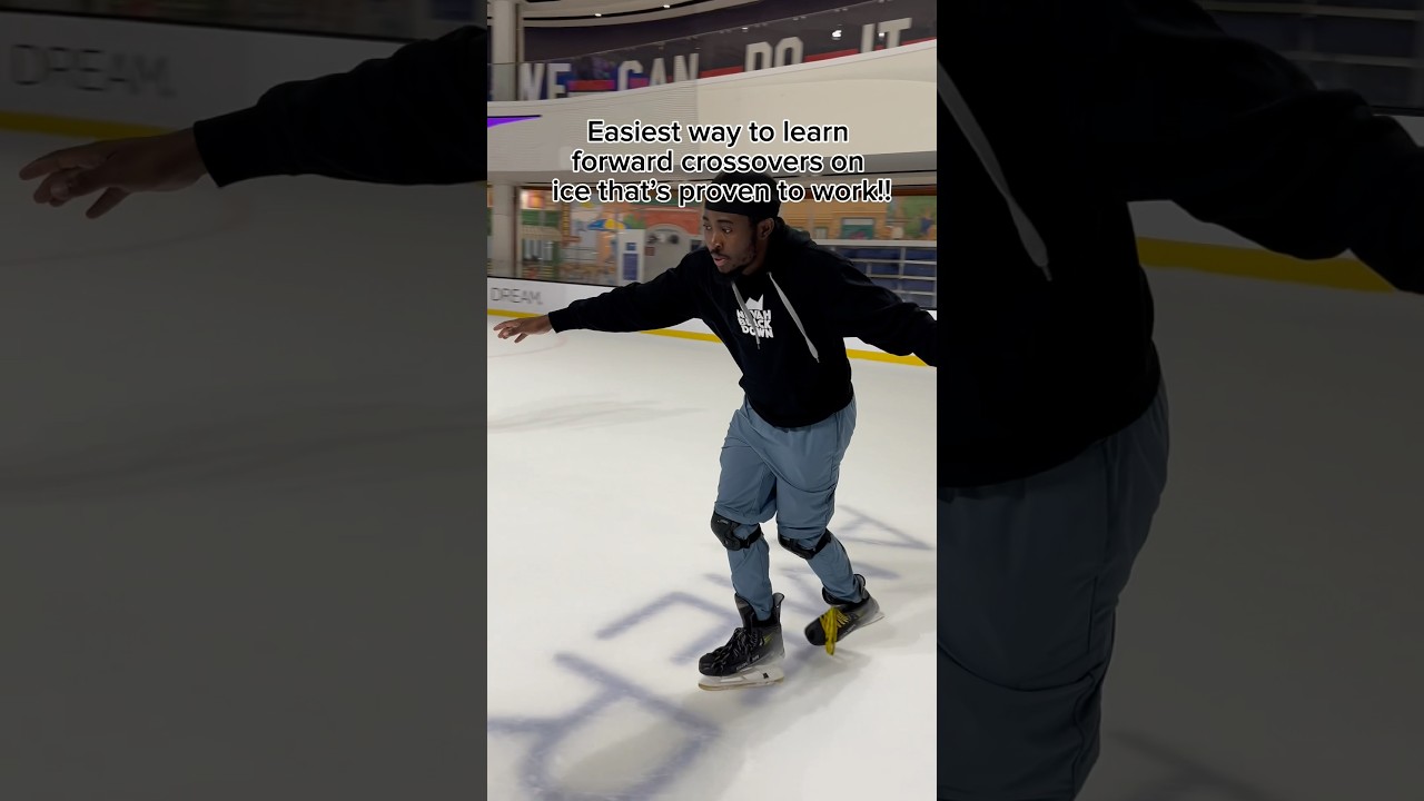 Лучший кроссовер-урок, который вы когда-либо видели!! #skate #skate #tutorial #icekating #icecasting