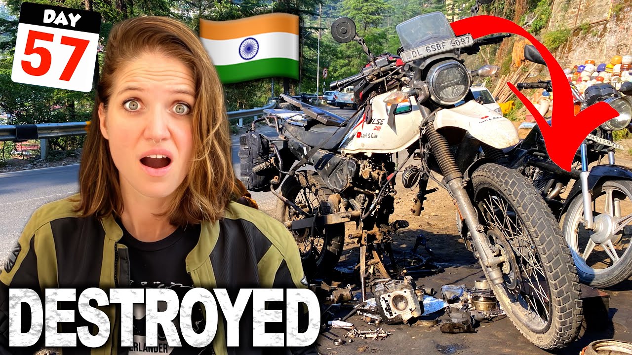 57🇮🇳 Уличный механик в Индии СПАС мой мотоцикл! 😱 Езда по Индии