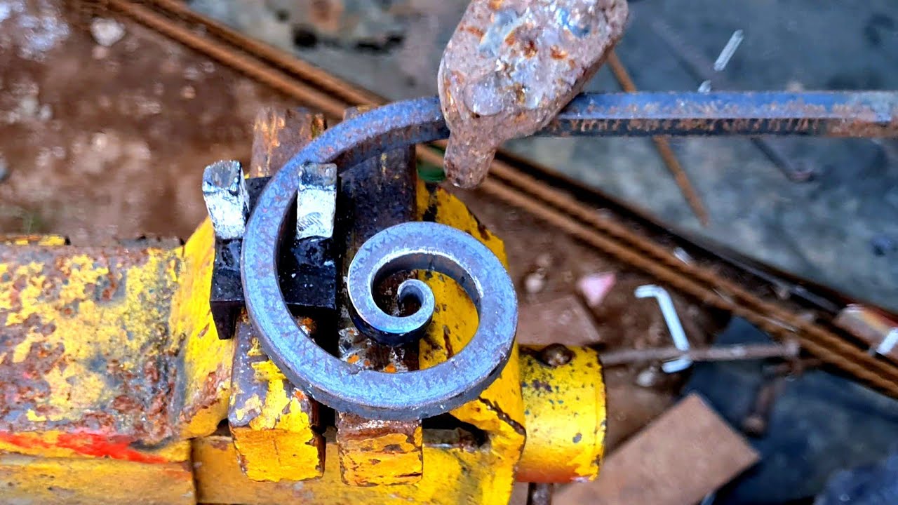 Metal welding, learn how to bend metal into a spiral shape, @Metal_welding