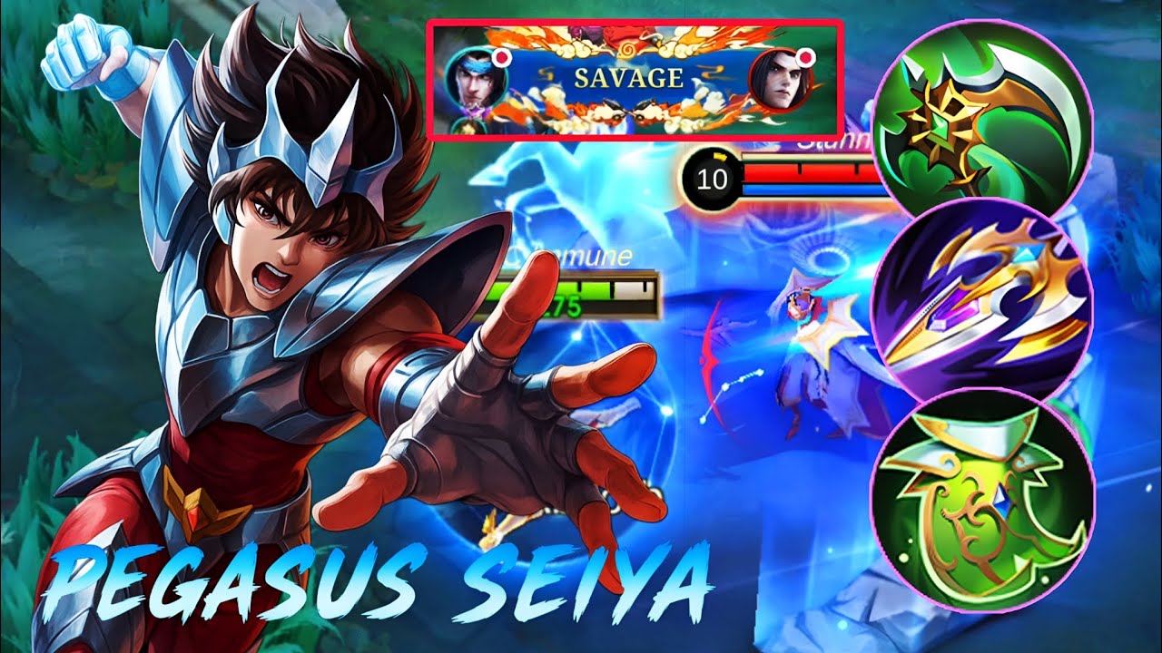 SAVAGE! BADANG "PEGASUS SEIYA" SKIN ATK SPEED SPELL VAMP BUILD GAMEPLAY 2025