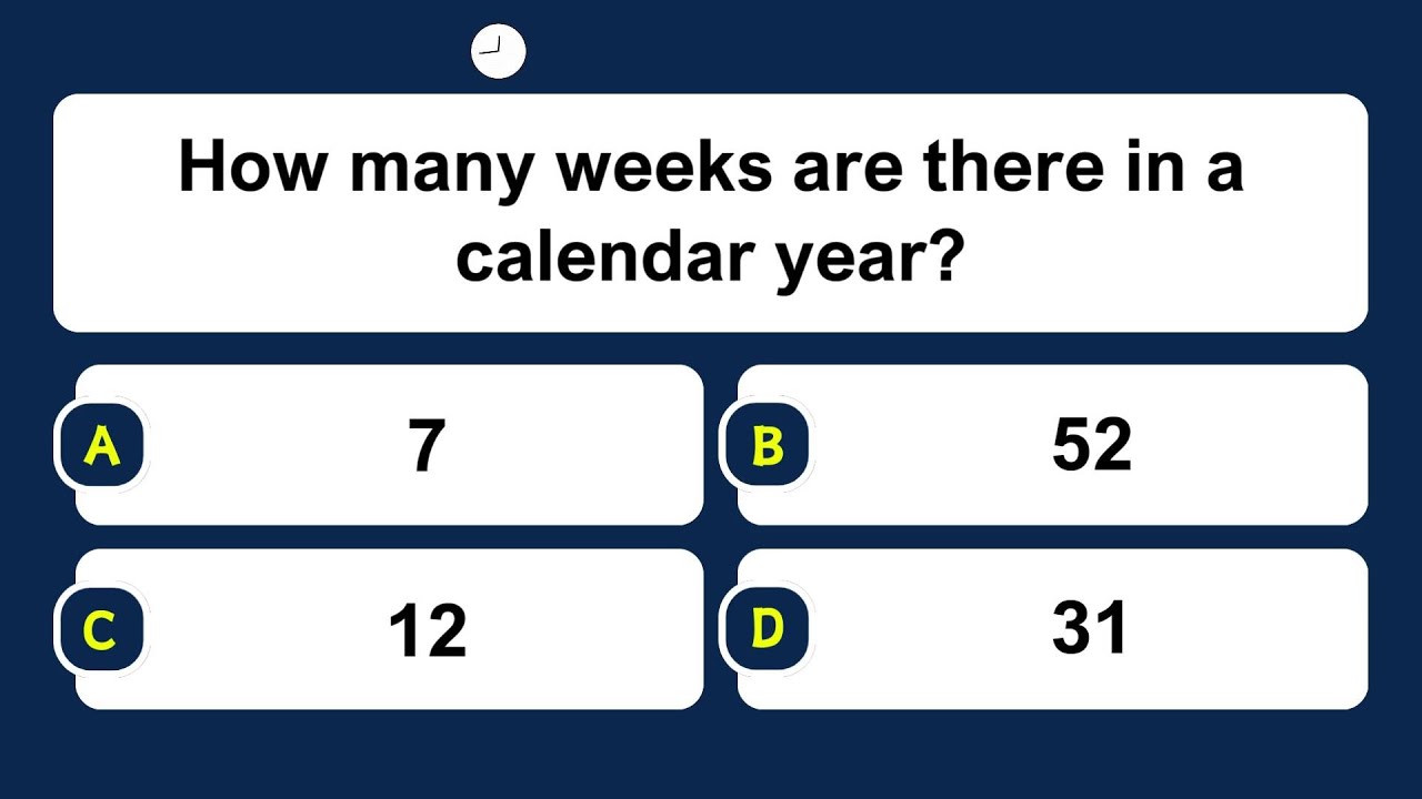 Calendar Quiz for Kids: Learn Months, Days, and Dates! General Knowledge Quiz for Kids