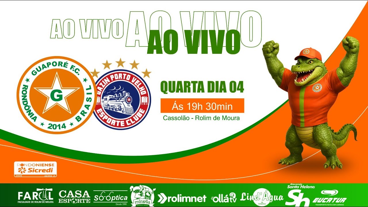 GUAPOR&Eacute; F.C. X GAZIN PORTO VELHO  |  CAMPEONATO RONDONIENSE SICRED 2026