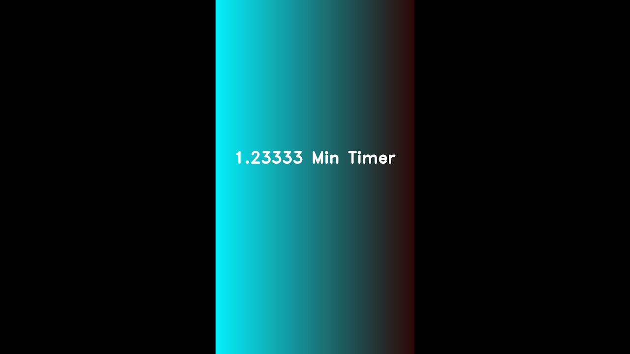 ⏳ 1.23333 Minute Countdown Timer | Gradient Animation | Time's Up Alert